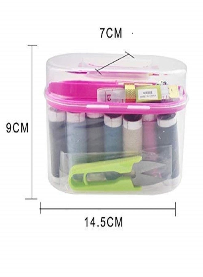 HEVIR Double Layer Portable Travel Sewing Kit Box with Color Needle Threads, Scissors, Pins - Compact Handwork Sewing Kit for On-The-Go Use - Practical All-Purpose Home Treasure Sewing Box - Image 3